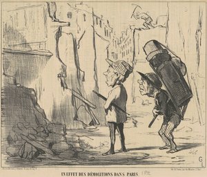 En effekt af nedrivningerne i Paris af Honoré Daumier