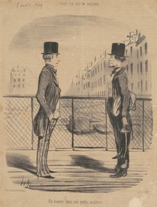 En mand i sine små sko af Honoré Daumier