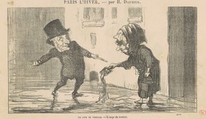 En kold dag af Honoré Daumier