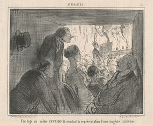 En boks på VENTADOUR teatret... af Honoré Daumier