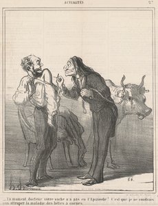 Vent ... havde din ko ikke udbruddet? ... af Honoré Daumier