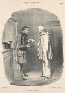 En fjerløs Pjerrot af Honoré Daumier