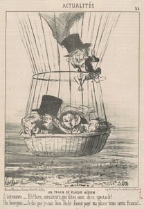 Et lysttog fra luften af Honoré Daumier