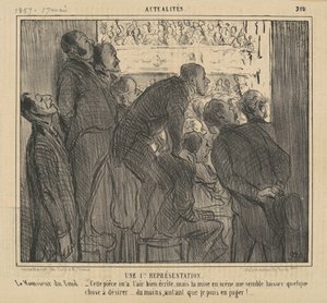 En 1. repræsentation af aktiemarkedet af Honoré Daumier