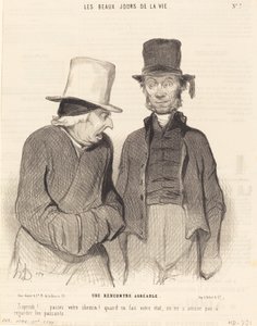 Et hyggeligt møde af Honoré Daumier