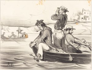 Et møde i åbent vand af Honoré Daumier