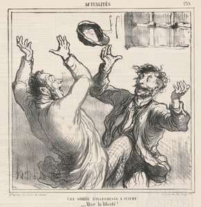 En aften med glæde i Clichy af Honoré Daumier