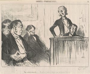 En musikalsk aften af Honoré Daumier