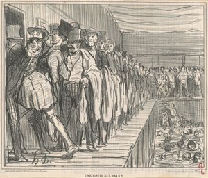 Et besøg i badene af Honoré Daumier