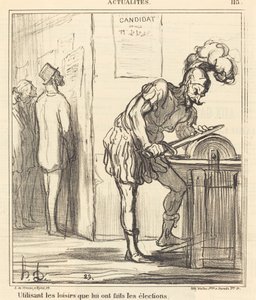 Bruger fritiden... af Honoré Daumier