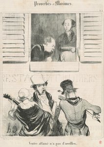 sulten mave har ingen ører af Honoré Daumier