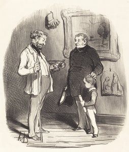 Der går du min lille... hvis han ikke har nok midler... af Honoré Daumier
