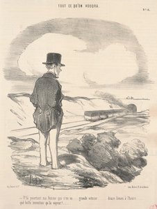 Men her er min kone, der rejser... af Honoré Daumier