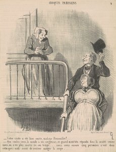 Dit besøg var meget kort... af Honoré Daumier