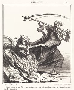 Lige meget hvad du gør, min stakkels presse... af Honoré Daumier