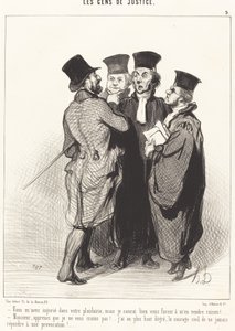Du fornærmede mig i din bøn... af Honoré Daumier