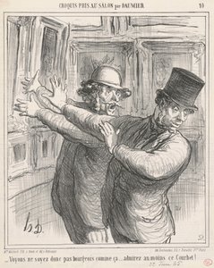Lad os se... i det mindste beundre denne Courbet! ... af Honoré Daumier