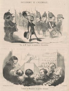 Udsigt af hr. Dupin, der går til mødet af Honoré Daumier