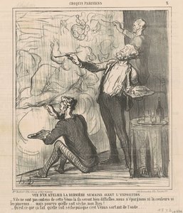 Udsigt til et værksted... af Honoré Daumier