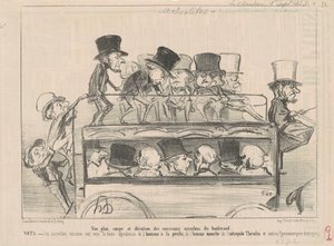 Udsigt ... og højde af ... omnibusserne på boulevarden ... af Honoré Daumier