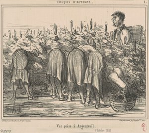 Udsigt taget i Argenteuil (oktober 1856) af Honoré Daumier