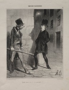 Hvad er klokken? af Honoré Daumier