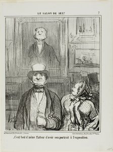 "- Det er virkelig ret smigrende at få sit portræt udstillet på Salonen," planche 7 fra Le Salon de 1857