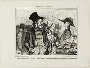 "- Sig mig, min gode mand, er det her buffeten ... jeg synes, det ser ret appetitligt ud, jeg ville ikke have noget imod at få noget....," planche 19 fra L