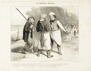 "- Jamen, tænk engang! Jeg troede, at vi lige havde opdaget en øde ø eller i det mindste et land beboet af kannibaler. - Nej, Sir.... og beviset er, at hvis du vil, skal jeg få dig til at spise en fremragende frikassé af vildt i en hvidvinssauce. -