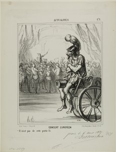 En europæisk koncert. Ikke tilladt at deltage i denne del, plade 171 fra Actualités af Honoré Victorin Daumier