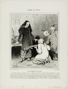 En gave til en kunstner. Kineserne elsker musik, men de er også lidenskabeligt glade for musikere. Deres forelskelse i denne holdning går til yderligheder, som ikke er lette at forstå i vores civiliserede regioner. Derfor er det helt normalt at se kinesisk af Honoré Victorin Daumier