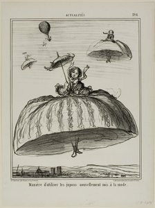 En anden måde at gøre brug af de nye underkjoler, der er blevet moderne på det seneste, er tallerken 294 fra Actualités af Honoré Victorin Daumier