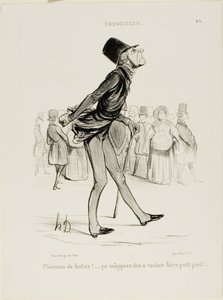 Forbandede støvler! That Will Teach Me to Take Smaller Steps..." plade 6 fra Coquetterie af Honoré Victorin Daumier