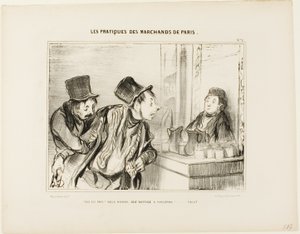 "Er alt betalt Og vi har ikke fornærmet nogen ... Farvel", plade 31 fra Types Parisiens af Honoré Victorin Daumier