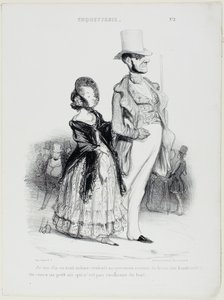 "Jeg siger til mig selv: Ville nogen tro, at vi kommer fra Rue des Lombards... Vi ligner slet ikke konditorer," plade 2 fra Coquetry af Honoré Victorin Daumier
