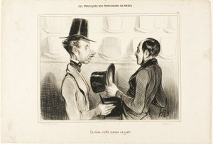 "Den passer dig som hånd i handske!", plade 34 fra Types Parisiens af Honoré Victorin Daumier