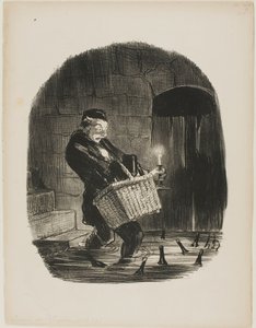 Det er ubelejligt at leje en lejlighed tæt på floden, plade 13 fra Locataires et Propriétaires af Honoré Victorin Daumier