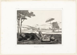 Landskabsmalere i arbejde, planche 309 fra Souvenirs d