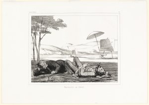 Landskabsmalere i arbejde, planche 309 fra Souvenirs d