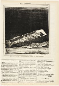 I mellemtiden bliver de ved med at insistere på, at hun aldrig har haft det bedre, plade 183 fra Actualités af Honoré Victorin Daumier