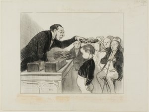 Jean-Joseph-Chaboulard... førstepris for godt helbred!, plade 28 fra Professeurs et Moutards af Honoré Victorin Daumier