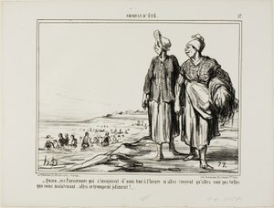 Quien ... de parisiske kvinder, der gør grin med os af Honoré Victorin Daumier