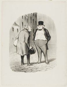 Den borgerlige og hans skrædder, planche 5 fra Les Bons Bourgeois af Honoré Victorin Daumier