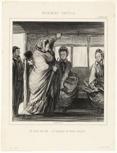 Madeleine-Bastille-buslinjen. En bagatel, et ingenting ... og bussen er fuld af Honoré Victorin Daumier