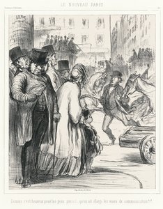 Det nye Paris. Hvor er det heldigt for dem, der har travlt, at vejene er blevet bredere!!!, plade 301 fra Souvenirs d