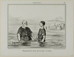 The Reappearance of the Tritons of the Sea, plade 412 fra Actualités af Honoré Victorin Daumier