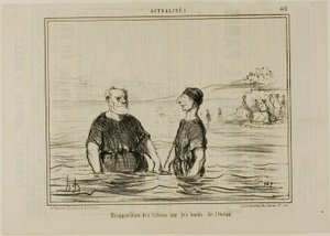 The Reappearance of the Tritons of the Sea, plade 412 fra Actualités af Honoré Victorin Daumier
