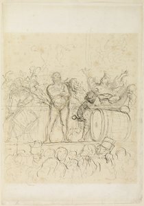 The Side Show (La Parade) af Honoré Victorin Daumier