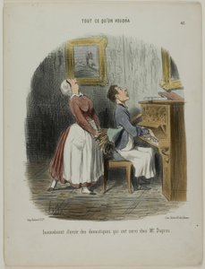 Ulempen ved at have tjenestefolk, der tidligere har tjent hos hr. Duprez, planche 65 fra Tout Ce Qu