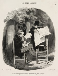 Dette er, hvad en borgerlig betragter som en lille distraktion, planche 14 fra Les Bons Bourgeois af Honoré Victorin Daumier